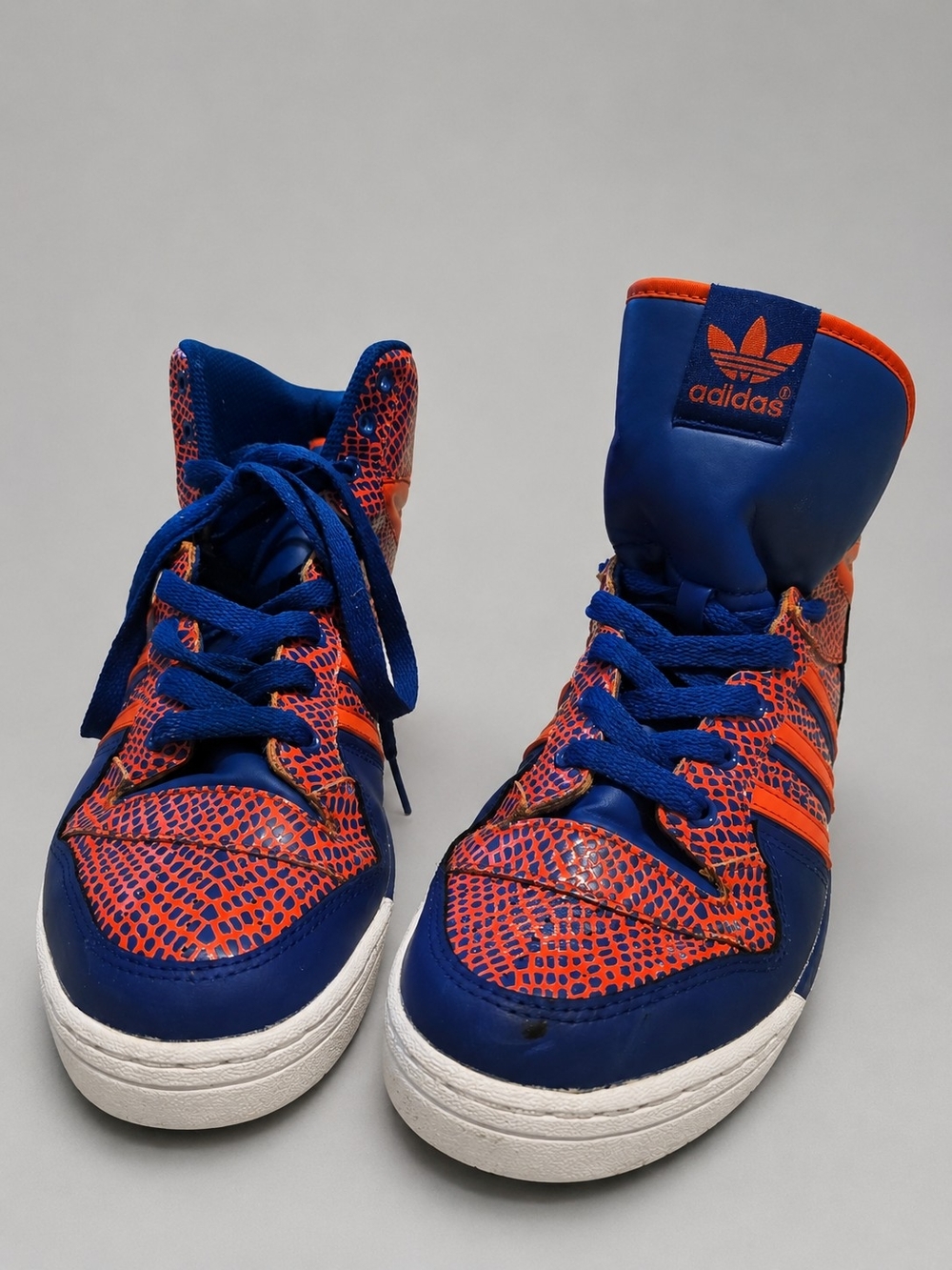 Adidas Metro Attitude High Top Knicks Blue Orange Sneaker C75407 Mens 10.5
